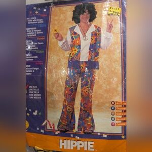 Rubie’s Adult Hippie Costume 3-Piece Set One Size Fits Most 60s 70s Retro Style